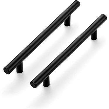 30 Pack 7.38'' Cabinet Pulls Matte Black Stainless Steel Kitchen Cupboard Handles Cabinet Handles 7.38'' Length, 5'' Hole Center
