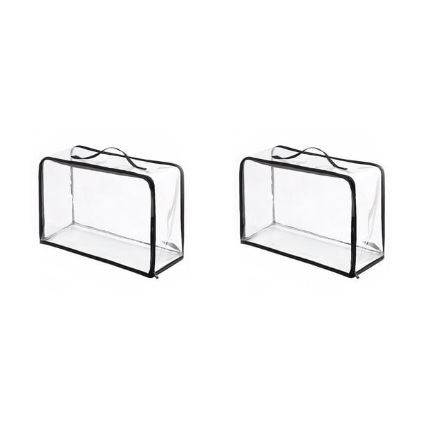 Bolsa de almacenamiento Billuyoard Armario transparente a prueba de polvo Organizador Cubierta de ropa Negro S 2piezas