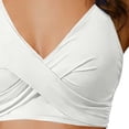 thumbnail image 4 of Hduncf Women Plus Size Bikini Top Twist Front Swimsuit Top Push Up Full Coverage Bathing Suit Trendy Swim Bra for Large Bust White S, 4 of 5
