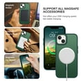 thumbnail image 3 of DOMAVER iPhone 15 Plus Case / iPhone 14 Plus Case 6.7 Inch with MagSafe, Slim Matte Protective Cover - Shockproof Translucent Dark Green Phone Case, 3 of 8