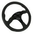 thumbnail image 1 of Car Steering Wheel, 14in Universal Racing Steering Wheel PU Leather Aluminum, 6 Bolts Universal Steering Wheel with Horn Button for Car for 6 Holes Hub Adapter, Easy Installation, 1 of 7