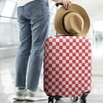 thumbnail image 2 of Red and White Checkered Pattern Luggage Cover Fashion Suitcase Cover Baggage Covers Fit 25-28 Inch Luggage (Go Travel), 2 of 5