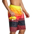 thumbnail image 4 of Swim Trunks for Men Summer Stylish Printed Shorts Casual Quick Dry Relaxed Fit Bathing Suits Breathable Drawstring Short Pants, 4 of 7