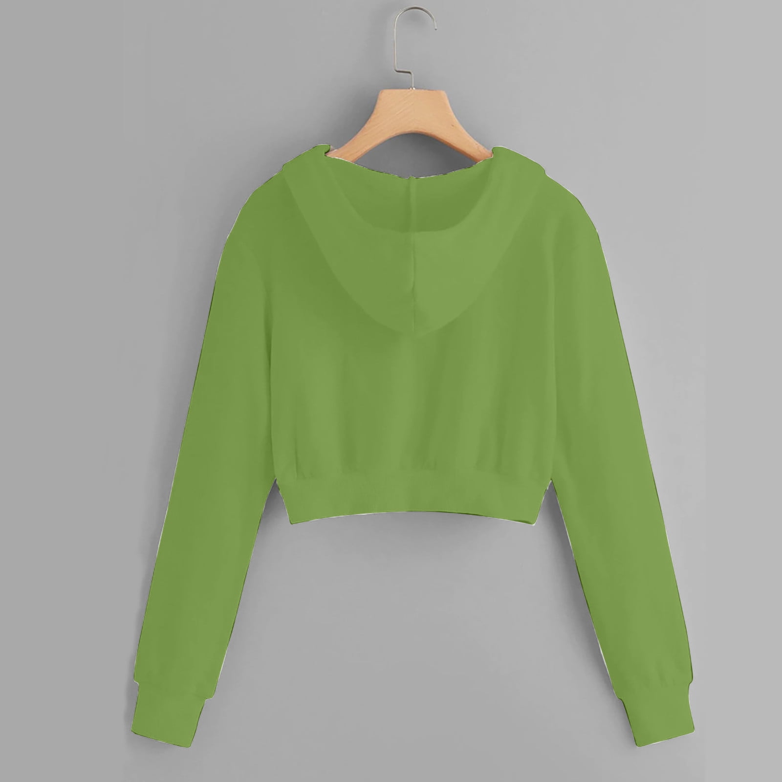 neon green crop hoodie