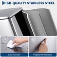 thumbnail image 5 of Slim Trash Can with Lid, 12 Gal (45 L) Stainless Steel Kitchen Garbage Can with Inner Bucket and Step On Foot Pedal, Narrow Metal Trash Bin, Silver, 5 of 7