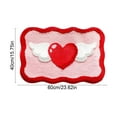 thumbnail image 3 of Heart Print Shaped Rug Non-Slip Washable Indoor Outdoor Doormat for Entryway Bedroom Kitchen Bathroom Valentine's Day Home Decor Floor Mat, 3 of 6