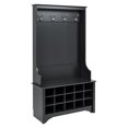 thumbnail image 1 of Atlin Designs Wide Hall Tree with Shoe Storage in Black, 1 of 6