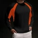 thumbnail image 1 of pstuiky camisas de manga larga para hombre, Camiseta de ejercicio Splice Colorr para hombre, ajustada, de alta resiliencia, con cuello redondo y manga larga salir tops l, 1 of 5