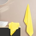 thumbnail image 4 of GLAMBURG Ultra Soft 3 Pack Cotton Towel Set, Contains a Bath Towel 28x55 inch, a Hand Towel 16x24 inch & a Wash Coth 12x12 inch, Ideal Everyday use, Compact & Lightweight - Lime Yellow, 4 of 6