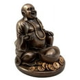 thumbnail image 2 of Atlantic Collectibles Laughing Buddha Zen Monk Of Prosperity Hotei Holding Golden Nugget Lucky Charm Figurine 4.5"H, 2 of 5