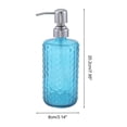 thumbnail image 4 of Unique Bargains 1 Pc Elegant Soap Pump Dispenser for Bathroom 16.9oz Blue Silver Tone, 4 of 6