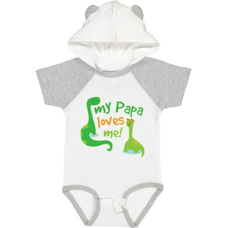 

Inktastic My Papa Loves Me Dinosaur Gift Baby Boy Bodysuit