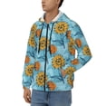 thumbnail image 3 of Honeii Sunflowers Print Hoodies for Men, Pullover & Full Zip, Breathable Zip up Hoodie, Sweatshirt-Medium, 3 of 5