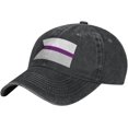 thumbnail image 2 of Demisexual Pride Flag LGBTQ Hat Adjustable Baseball Cap Dad Cap Unisex Hat Black, 2 of 7