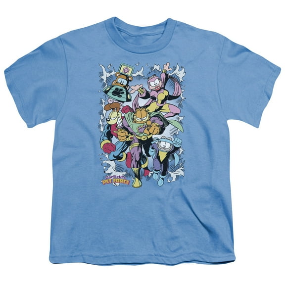Garfield Ripped S/S Youth 18/1 T-Shirt-Carolina Blue