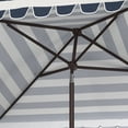 thumbnail image 4 of SAFAVIEH Outdoor Collection Vienna 7.5-Foot Square Crank Umbrella Navy/White, 4 of 6