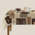 thumbnail image 4 of Classic Coffee Themed Table Cloth - Mocha Latte Milk Square Tablecloth Beige Brown Table Cover 54x54 Decorative for Kitchen Dining Table Party, 4 of 6