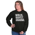 thumbnail image 5 of Worlds Okayest Grandma Funny Cute Women Crewneck Sweatshirt Brisco Brands S, 5 of 6