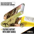thumbnail image 6 of 30' Yellow Ratchet Strap w/ Double Stud Fittings On Both Ends, 6 of 7