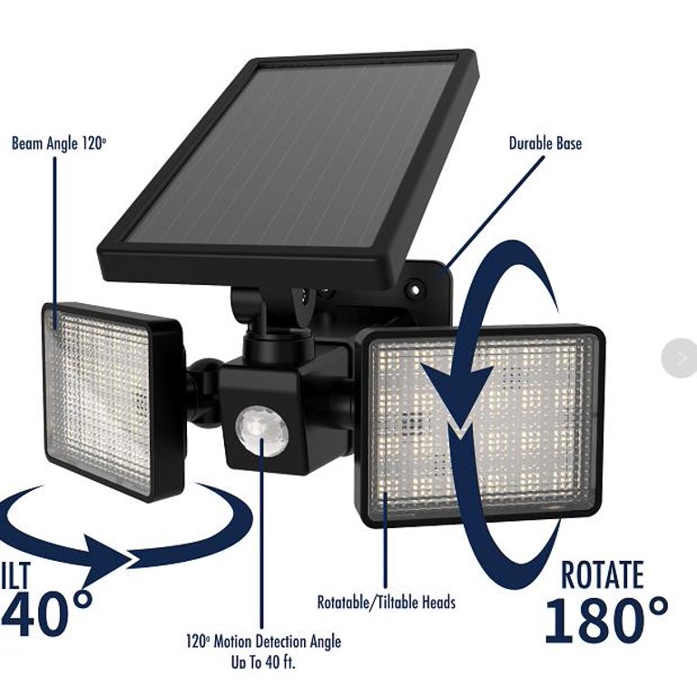 LED Solar Motion Sensor Light Outdoor, Solar Flood Lights with 2