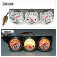 thumbnail image 2 of Triple Gauge Kit Oil/Volt/Water Gauge 2 Inch Chrome Oil Temp Water Temp Gauge Temperature Oil Pressure Voltage Gauge, 2 of 6