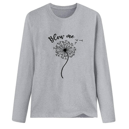 

Ziloco Long Sleeve Round-Neck Blouses & Shirts Oversized White Button Down Shirt Women Women s Printed Casual Loose Round Neck Long Sleeve T-shirt Tops Blouse White Corset Top