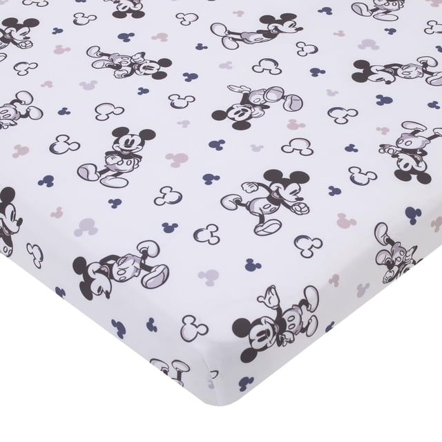 Sábana para cuna NoJo Disney Mickey Mouse, supersuave, minicuna