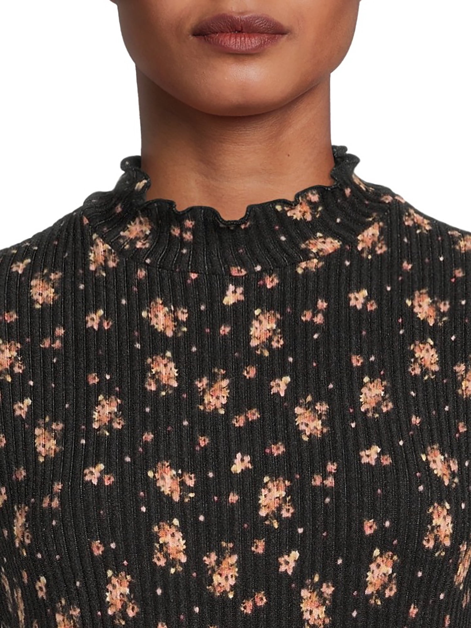Self Esteem Juniors Mock Neck Ribbed Top