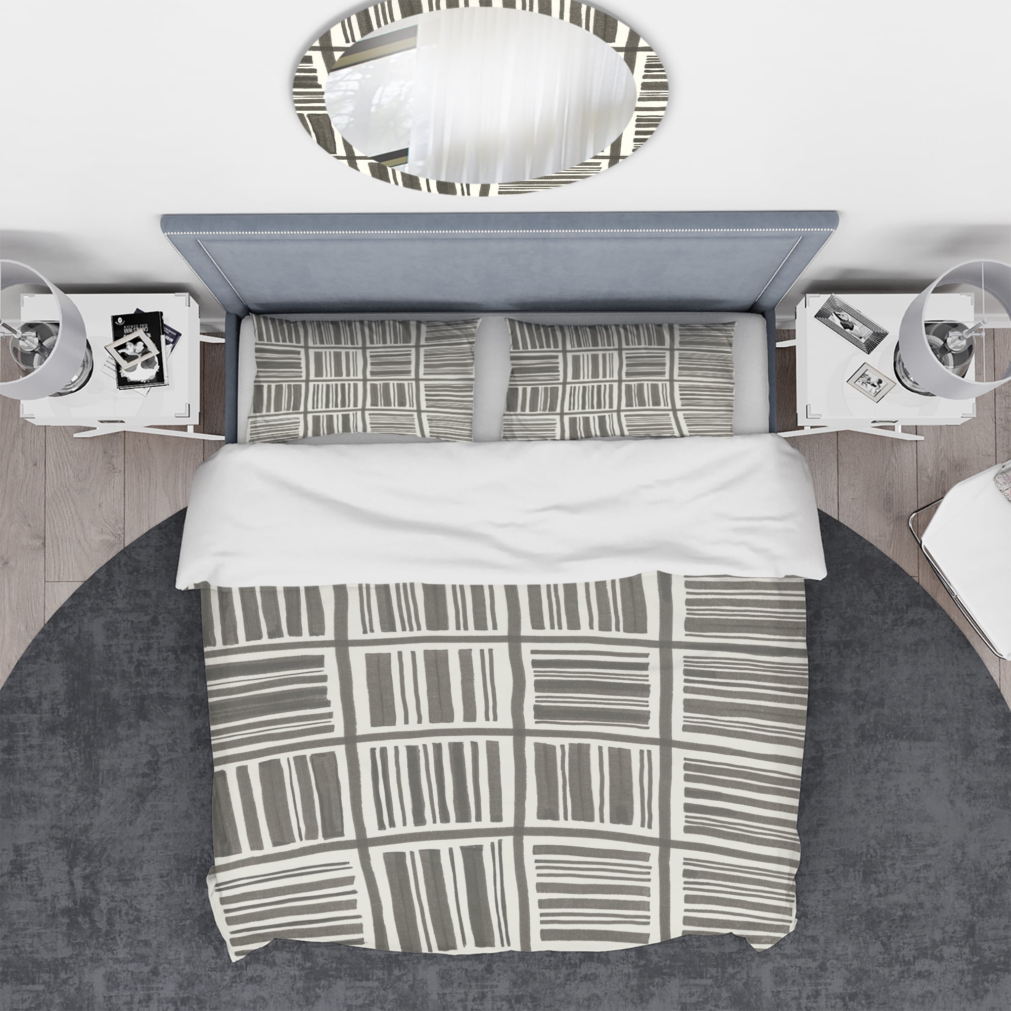 Designart 'Minimalist Graphics I' Geometric Duvet Cover Set