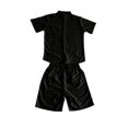 thumbnail image 4 of Hogleaql Men's 2 Piece Short Set Beach Outfits Summer Short Sleeve Button Shirts and Shorts Tracksuits Elastic Waist Vacation Loose Fit Dressy Matching Sets with Pockets Black XL, 4 of 4