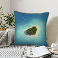 thumbnail image 6 of Kll Paradise Island Decorative Throw Pillow Covers Velvet Soft For Couch Sofa Bedroom Living Room Outdoor -16"X16", 6 of 8