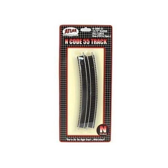 N Code 55 Nickel Silver 13.75" Radius Full Section Track (6) Atlas Trains
