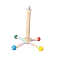 thumbnail image 2 of Percha para pájaros, juguete para loros, rotación de 360 degree, rueda de ejercicio de madera práctica y enriquecedora, juguete interactivo para loros., 2 of 9