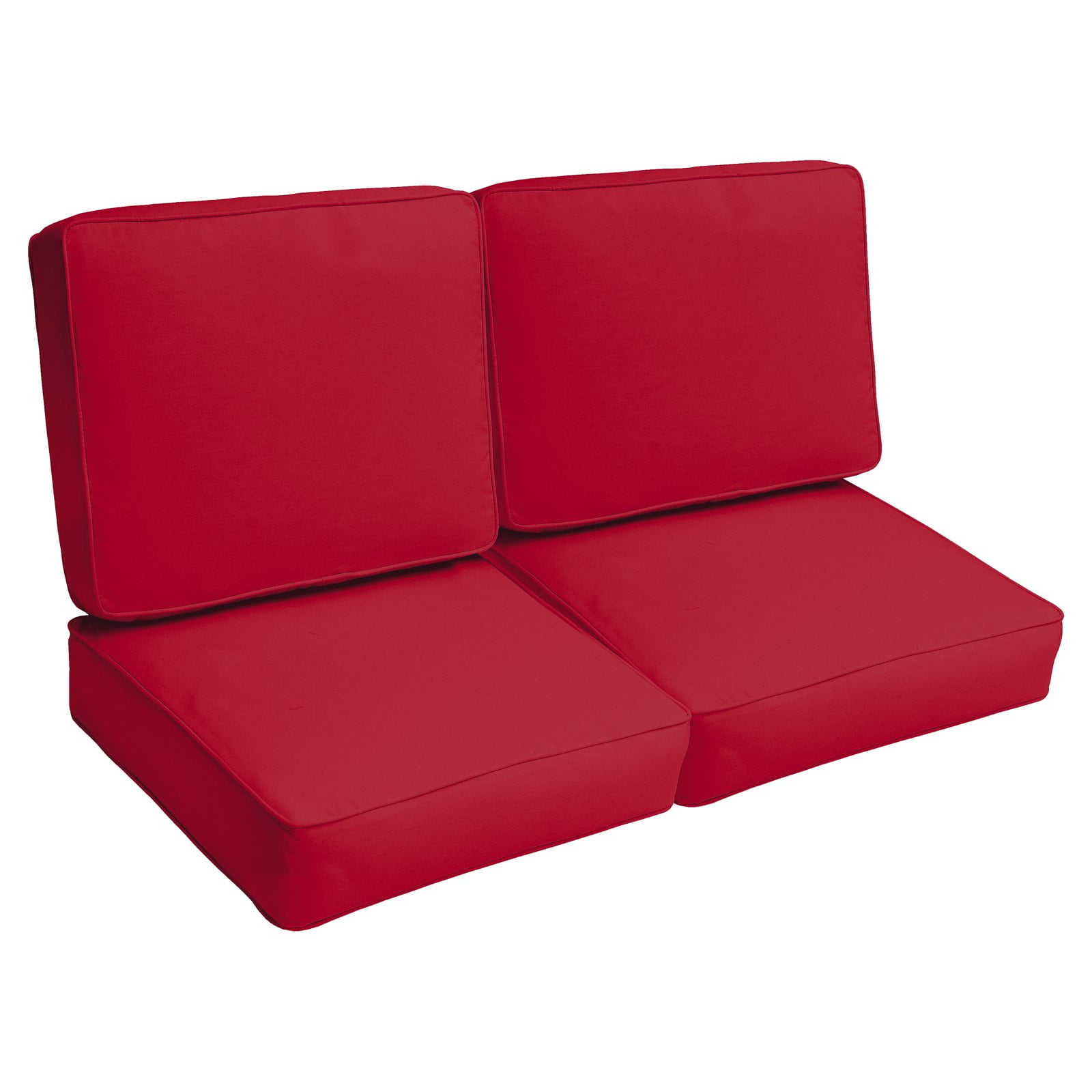 Mozaic Company Outdoor Corded Loveseat 4-Piece Cushion Set - Fresco Crimson - Walmart.com