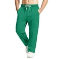 thumbnail image 2 of Wutalume Men's Yoga Pants with Relaxed Fit, Stretch Waistband and Drawstring, Perfect for Sports, Training, and Casual Wear, Designed for Comfort and Ease,Green XL, 2 of 8