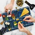 thumbnail image 4 of Urban Cutting Board, Building with Colorful Windows in the Snowy Winter Night Time Illustration Image, Decorative Tempered Glass Cutting and Serving Board, Large Size, Multicolor, by Ambesonne, 4 of 5