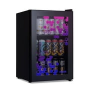 Newair Prismatic Series 85 Can Stainless Steel Door Beverage Refrigerators, Hexacolor