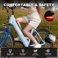 thumbnail image 3 of Actbest Core-Swept Step Thru Electric Bike for Adults, 26" Electric Bicycle with Peak 749W Brushless Motor, 36V/13Ah Built-in Battery, 7 Speed Front Shock Ebike (Blue) with Lock, 3 of 4