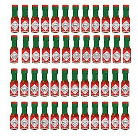 Tabasco Original Pepper Sauce Mini Bottles 1/8 Ounce Pack of 48 Little Real