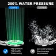 thumbnail image 5 of LED Shower Head Color Changing, Handheld Shower Head High Pressure with Hose, Water Saving Spray Showerheads, Discoloration Warning, Water Temperature Display, 3 Spray Modes, Easy to Install, ‎Chrome, 5 of 7