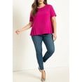 thumbnail image 3 of ELOQUII Women's Plus Size Pleated Hem Top, 3 of 3