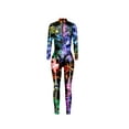 thumbnail image 4 of TheFound Justaucorps Squelette d'Halloween pour Femmes à Manches Longues, Pantalon, Col Roulé, 4 of 6