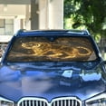 thumbnail image 4 of Qxltty Golden Tiger Car Windshield Sunshades Foldable UV Rays Sun Visor Protector Keep Your Vehicle Cool 55×27.6in, 4 of 8