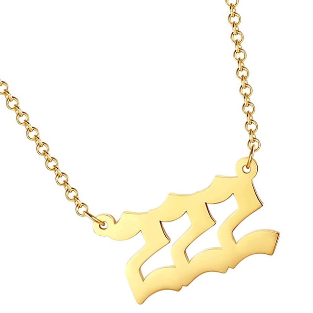 Qarigey Collar con número de ángel 111 - 999 Collar de acero inoxidable Collar con número de oro Numerología Joyería Ropa, zapatos y accesorios Miscelánea Numero 5