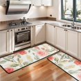 thumbnail image 3 of Kitchen Rugs Sets Of 2,Pioneer Flower Floral Print Pattern Anti Fatigue Kitchen Mat Rugs Non Slip Washable,Decorative Kitchen Floor Mats for Kitchen,Sink,Laundry,17"x47"+17"x47", 3 of 5