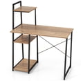 thumbnail image 6 of 39.5" Computer Desk with Shelves and 3-Tier Storage Bookshelf, Laptop PC Work Table Writing Desk for Small Spaces, Natural, 6 of 6