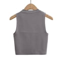 thumbnail image 7 of Vmvidoty Women's Summer Sleeveless Casual Camisole Shirt Relaxed Fit Knit Ribbed Tank Tops Gray S, 7 of 7