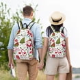 thumbnail image 6 of Daiia Snowflakes Santa Claus Vintage Canvas Backpack for Men and Women ,Hiking Backpack,Travel Laptop Bag for School,Large Capacity Backpack, 6 of 8