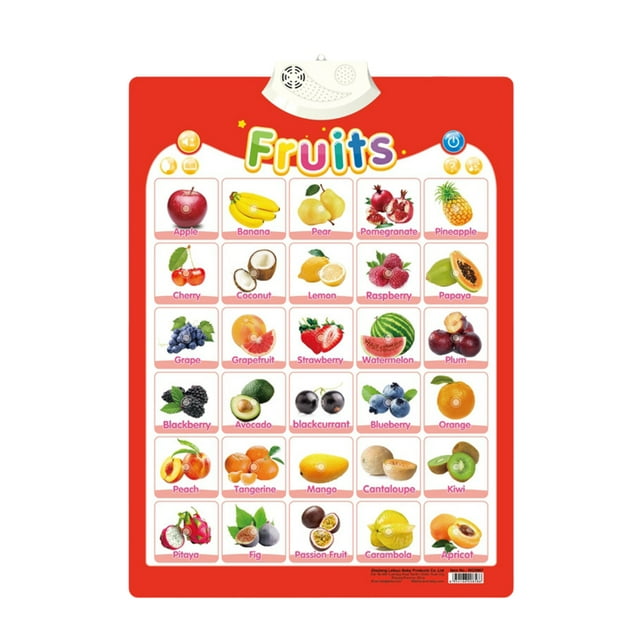 Interactive Bilingual Learning Poster for Kids with Educational Songs Letters Numbers Animals and Piano Play Features