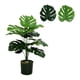 thumbnail image 2 of Monstera Deliciosa De Plástico Planta artificial Monstera con forma de tortuga en maceta verde, 12 hojas, planta artificial en maceta para decoración del hogar y la oficina (1 pieza). Rkxzt, 2 of 7